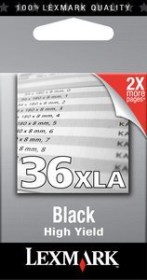 Lexmark Druckkopf mit Tinte 36XLA schwarz