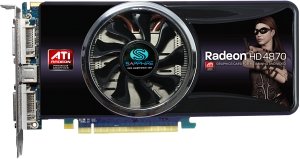 Sapphire Radeon HD 4870 Sapphire-Design, 1GB GDDR5, 2x DVI, S-Video, lite retail