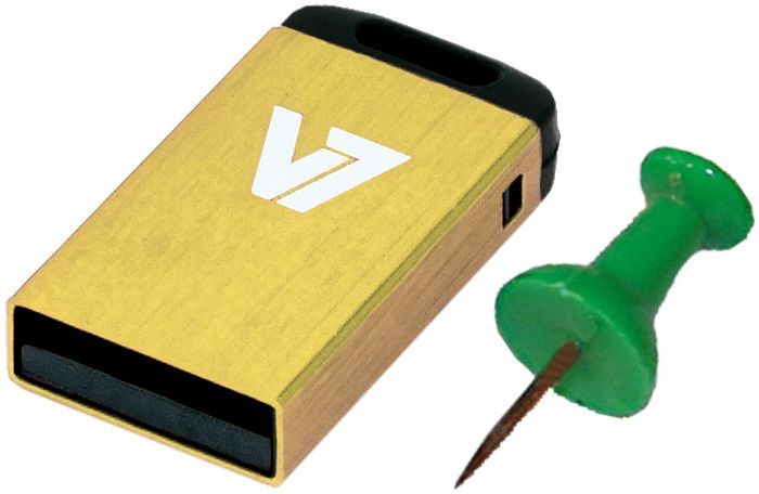 V7 Nano USB-stick żółty 4GB, USB-A 2.0