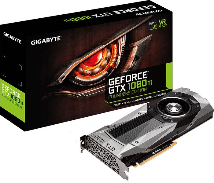 GIGABYTE GeForce GTX 1080 Ti Founders Edition, 11GB GDDR5X, HDMI, 3x DP