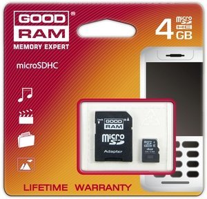 goodram M40A microSDHC 4GB Kit, Class 4