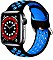 ANCEER Silikonarmband S/M für Apple Watch 42mm/44mm schwarz/blau