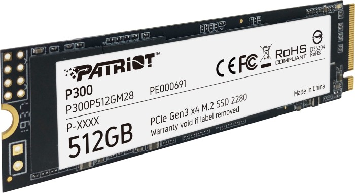 Patriot P300 512GB, M.2 2280 / M-Key / PCIe 3.0 x4