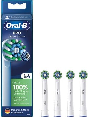Oral-B Pro CrossAction Ersatzbürste weiß, 4 Stück ab € 14,06 (2024) |  Preisvergleich Geizhals Deutschland