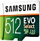 Samsung EVO Select R100/W90 microSDXC 512GB Kit, UHS-I U3, Class 10 Vorschaubild