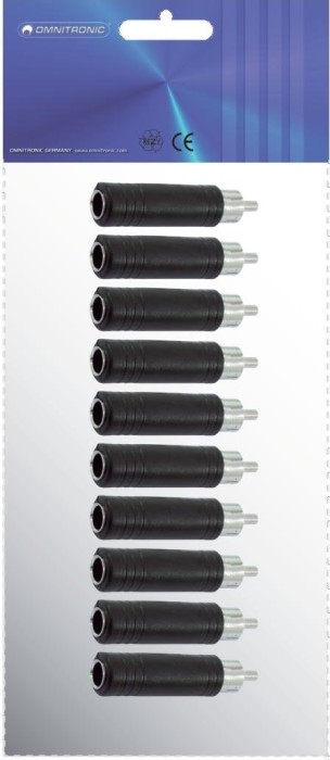 Omnitronic adapter Cinch(M)/wtyczka jack(F), 10 sztuk