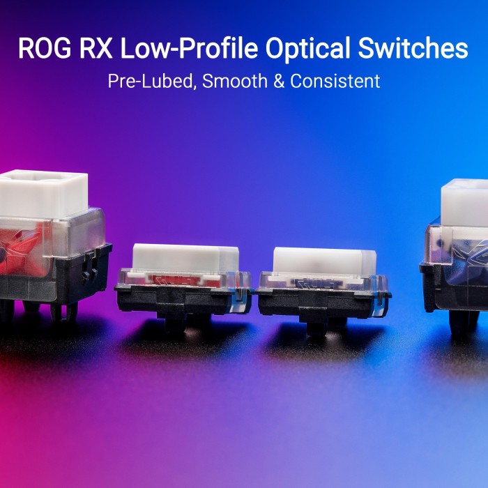 ASUS ROG Falchion RX Low Profile, biały/srebrny, ROG RX RED Low-Profile, USB/Bluetooth, DE