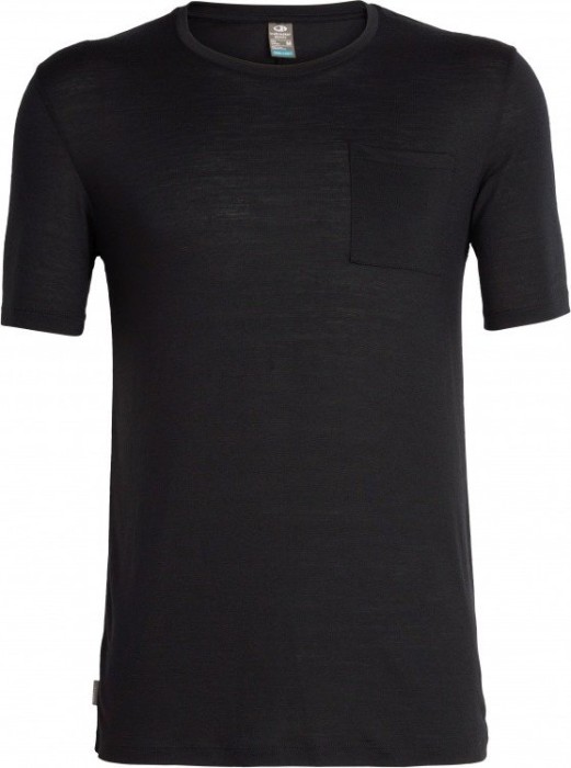 Icebreaker Cool-Lite Solace Pocket Crewe Shirt kurzarm schwarz (Herren)