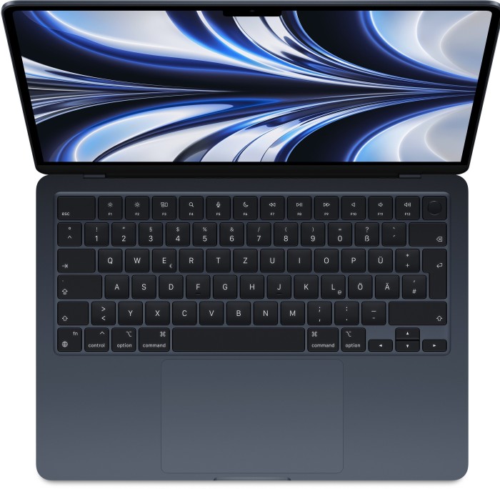 Apple MacBook Air Midnight, M2 - 8 Core CPU / 8 Core GPU, 8GB RAM, 256GB SSD, DE
