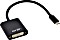 InLine Monitor Konverter USB Typ-C Stecker zu DVI Buchse schwarz (64103B)