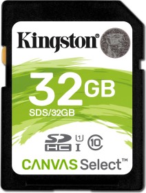 Kingston Canvas Select R80 SDHC 32GB, UHS-I U1, Class 10 (SDS/32GB)