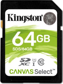 Kingston Canvas Select R80 SDXC 64GB, UHS-I U1, Class 10 (SDS/64GB)