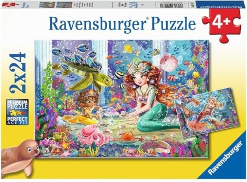 Ravensburger Zauberhafte Meerjungfrauen – Puzzlespiel – 24 Stück(e) – Kinder & Erwachsene – 4 Jahr(e) (05147)