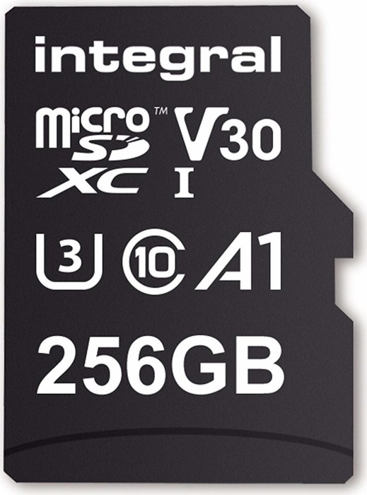 Integral Premium High Speed R100/W50 microSDXC 256GB Kit, UHS-I U3, A1, Class 10