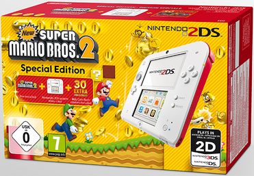 Nintendo 2DS New Super Mario Bros. 2 Special Edition Bundle weiß/rot
