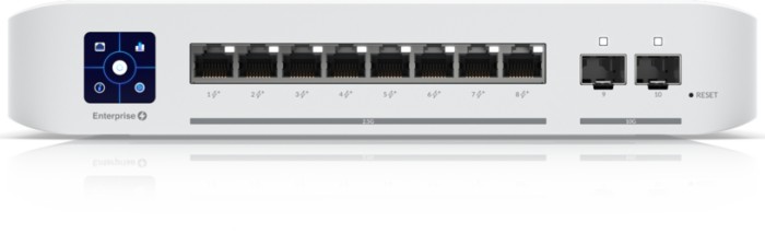 Ubiquiti UniFiSwitch Enterprise 8 Desktop 2.5G Managed Switch, 8x RJ-45, 2x SFP+, 120W PoE+
