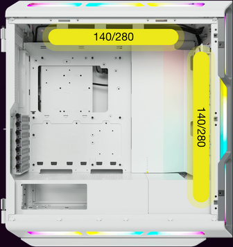 Corsair iCue 5000T RGB TG, biały, szklane okno
