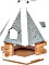 Trixie NATURA Futterhaus mit besandeter Dachpappe (5577)