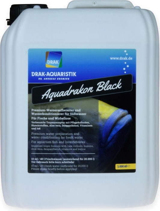 DRAK-Aquaristik Aquadrakon Black - Wasseraufbereiter und Wasserkonditionierer für Aquarienfische und Wirbellose
