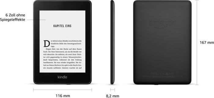 Amazon Kindle Paperwhite 10. Gen czarny 8GB, bez reklam