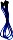 BitFenix Alchemy 4-Pin PWM extension 30cm, sleeved blue (BFA-MSC-4F30BK-RP)