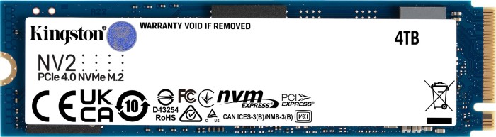 Kingston NV2 NVMe PCIe 4.0 SSD 4TB, M.2 2280 / M-Key / PCIe 4.0 x4