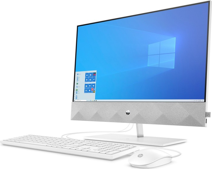 HP All-in-One 24-k0027ng Snowflake White, Core i5-10400T, 16GB RAM, 512GB SSD, 1TB HDD