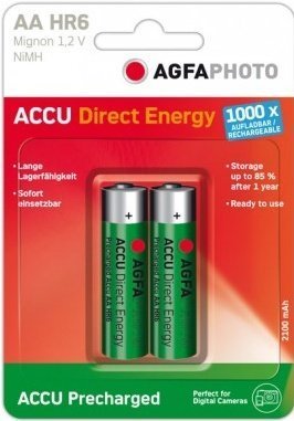 AgfaPhoto Direct Energy Mignon AA NiMH 2100mAh, 2er-Pack