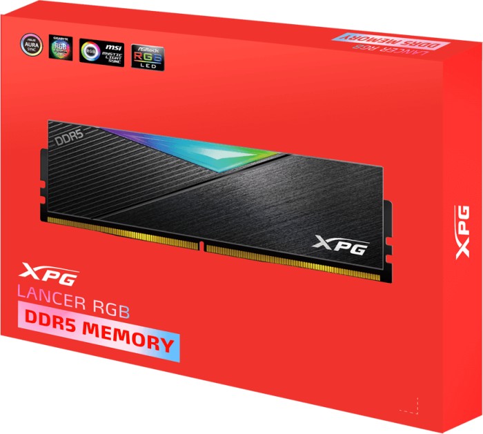 ADATA XPG LANCER RGB Black Edition DIMM Kit 32GB, DDR5-7200, CL34-46-46, on-die ECC