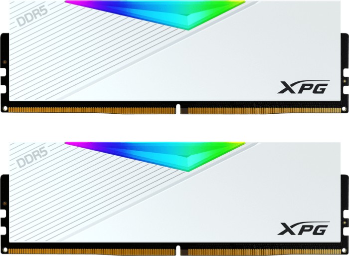 ADATA XPG LANCER RGB White Edition DIMM Kit 32GB, DDR5-6400, CL32-39-39, on-die ECC