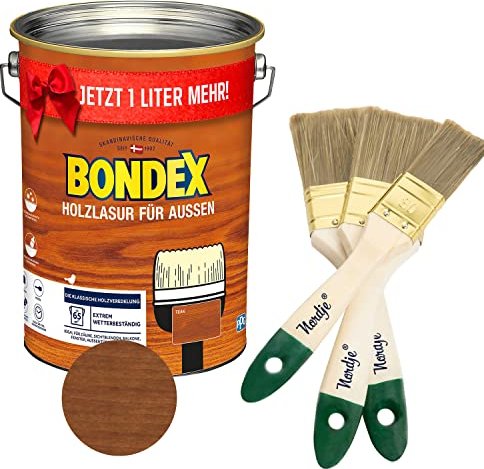 Bondex Holzlasur für außen Holzschutzmittel teak, 5l