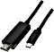 LogiLink USB-C 3.1 [Stecker] auf HDMI [Stecker] 4K 60Hz Adapterkabel schwarz, 1.8m (UA0329)