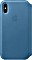 Apple Leder Folio Case für iPhone XS cape cod blau (MRX02ZM/A)