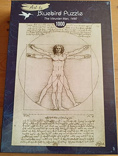 Bluebird Puzzle Leonardo Da Vinci - The Vitruvian Man, 1490