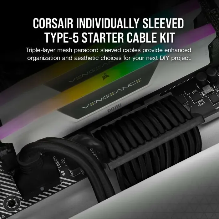 Corsair PSU Cable Kit Type 5 - zestaw startowy, czarny