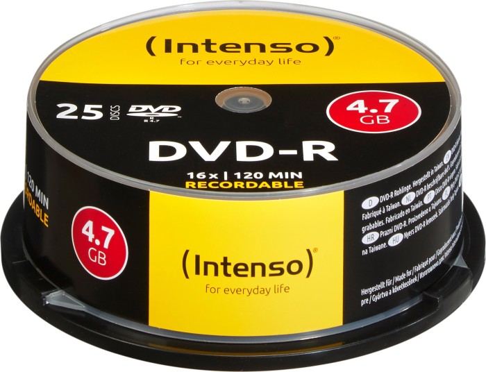 Intenso DVD-R 4.7GB, 16x, Cake Box 25 sztuk