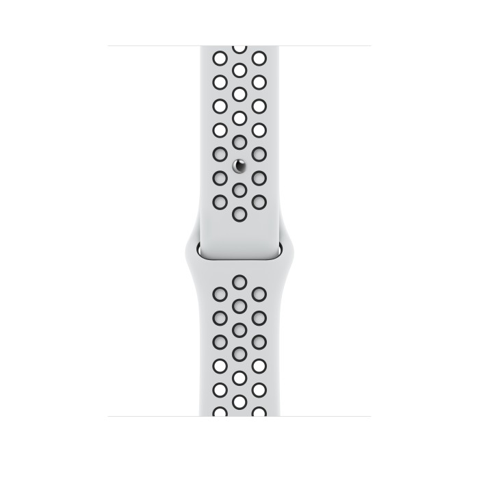 Apple Watch Nike Series 7 (GPS) 45mm Aluminium Polarstern mit Sportarmband Pure Platinum/schwarz