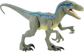 Mattel Jurassic World Riesendino Velociraptor Blue
