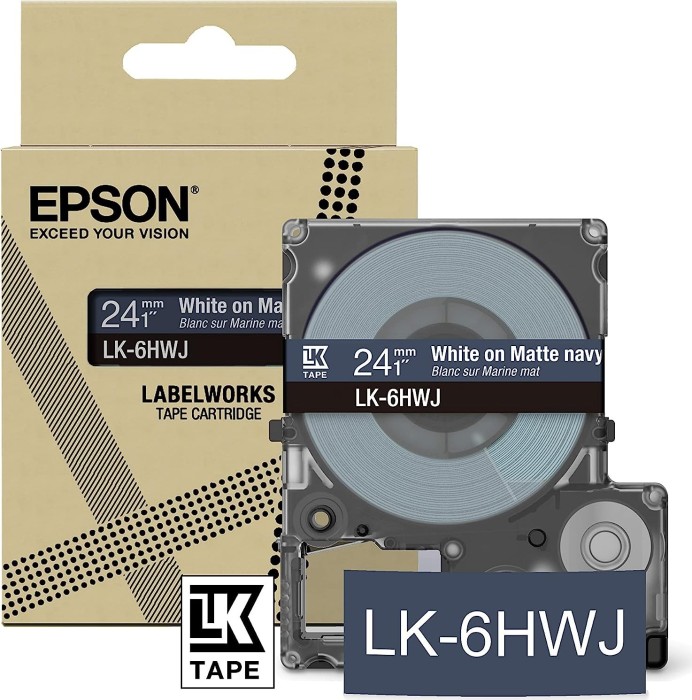 Epson LK-6HWJ taśma do drukarek, 24mm, biały/ciemnoniebieski