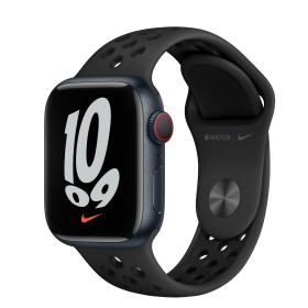 Apple Watch Nike Series 7 (GPS + Cellular) 41mm Aluminium Mitternacht mit Sportarmband anthrazit/schwarz