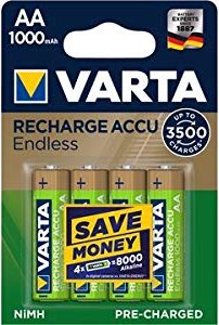 Bild Varta Recharge Accu Endless Energy Mignon AA NiMH 1000mAh, 4er-Pack (56666-101-404)