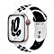 Apple Watch Nike Series 7 (GPS + Cellular) 41mm Aluminium Polarstern mit Sportarmband Pure Platinum/schwarz (MKJ33FD)