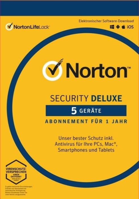 NortonLifeLock Norton Security Deluxe 3.0, 5 User, ESD (deutsch) (Multi-Device)