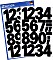 Avery-Zweckform etykiety cyfry, 76x120mm, odporny na pogodę, czarny, 2 arkuszy (3785)