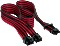 Corsair PSU Cable Type 4 - 600W PCIe 5.0 12VHPWR, 2x 8-Pin PCIe wtyczka na 16-Pin PCIe 5.0 12VHPWR wtyczka, kabel przejściówka, Premium Individually Sleeved, czerwony/czarny, 65cm Vorschaubild