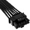 Corsair PSU Cable Type 4 - 600W PCIe 5.0 12VHPWR, 2x 8-Pin PCIe wtyczka na 16-Pin PCIe 5.0 12VHPWR wtyczka, kabel przejściówka, Premium Individually Sleeved, czarny, 65cm Vorschaubild