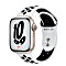 Apple Watch Nike Series 7 (GPS) 41mm Aluminium Polarstern mit Sportarmband Pure Platinum/schwarz (MKN33FD)