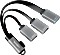 LogiLink Kabelpeitsche USB-Hub, 1x USB-A 3.0, 2x USB-A 2.0, 90° gewinkelt USB-C 3.0 [Stecker] (UA0361)