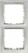 Berker S.1 frame 2 x vertical with label field, polar white shiny (10128919)