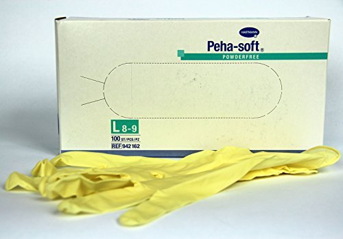 Hartmann Peha-soft Latex powderfree Einweghandschuhe L, 100 Stück